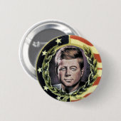 JFK Nostalgie-Knopf Button (Vorne & Hinten)