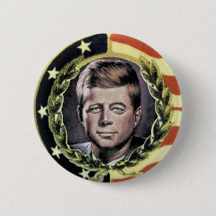 JFK Nostalgie-Knopf Button