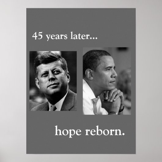 JFK / OBAMA POSTER - HOFFNUNG WIEDER AUFGEBOREN (Vorne)
