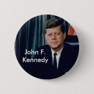 JFK offizielles Porträt vom public domain Button