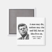 JFK Quote 4b Magnet (Vorderseite/Rückseite)