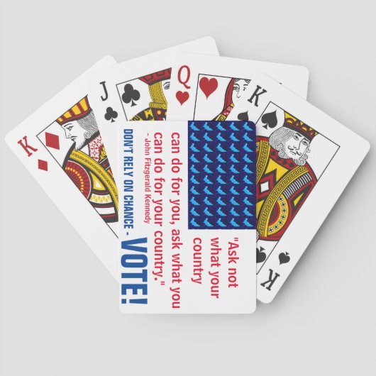 JFK Quote Playing Cards Spielkarten (Rückseite)