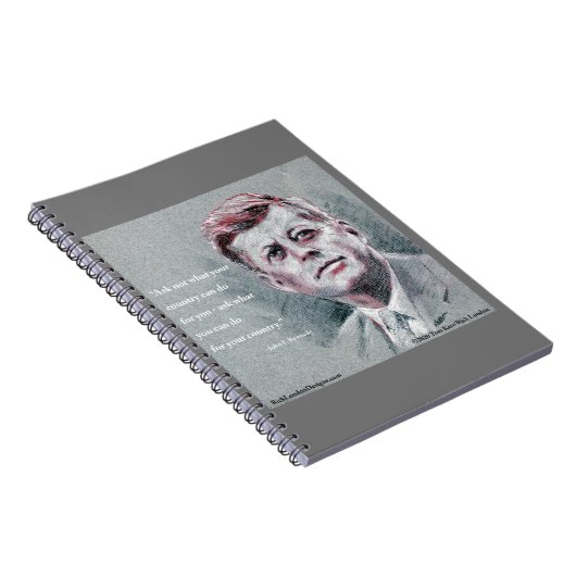 JFK & Quote Spirale Notizblock (Rechte Seite)