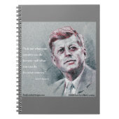 JFK & Quote Spirale Notizblock (Vorderseite)