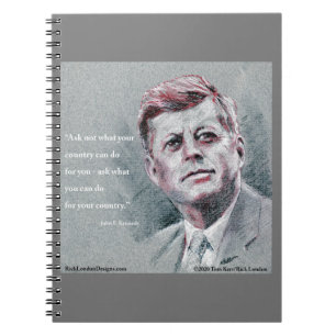 JFK & Quote Spirale Notizblock