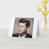 JFK Reparatur des berühmten Zitats Karte (Gelbe Blume)