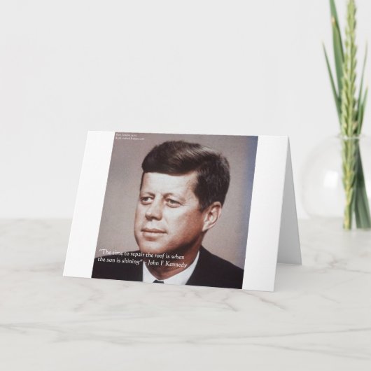JFK Reparatur des berühmten Zitats Karte (Vorderseite)