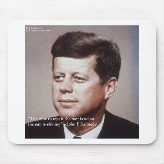 JFK reparieren das berühmte Zitat auf dem Dach Mousepad (Vorne)