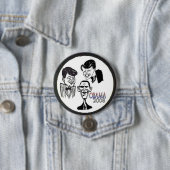 JFK/RFK/BHO Karikatur-Knopf Button (Beispiel)