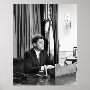 JFK richtet sich an die Nation Poster
