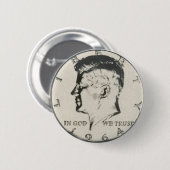 JFK-Schaltfläche halber Dollar Button (Vorne & Hinten)
