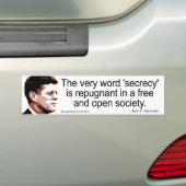 JFK Secrecy Quote Autoaufkleber (Auf Auto)