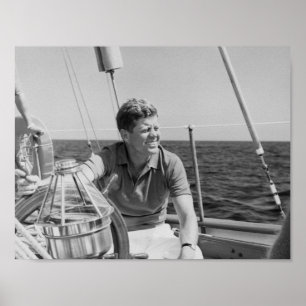 JFK Segeln im Urlaub Poster