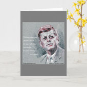 JFK und Angebot Karte (Gelbe Blume)