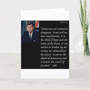JFK und berühmtes Zitat zu Israel Karte