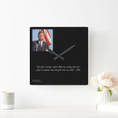JFK und Rettend Rich/Pose Wall Clock Quadratische Wanduhr (Zuhause)
