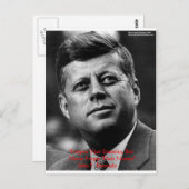 JFK "Vergiss nicht" Weisheitszitat Geschenke & Kar Postkarte (Vorne/Hinten)