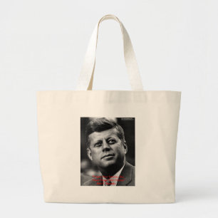 JFK "Verzeihe nicht, vergiss nicht" Weisheitszitat Jumbo Stoffbeutel