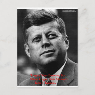 JFK "Verzeihe nicht, vergiss nicht" Weisheitszitat Postkarte