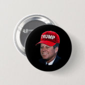 Jfk Wearing Trump Hat Funny John F Kennedy Meme Gr Button (Vorne & Hinten)