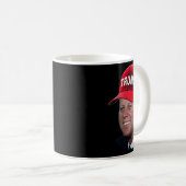 Jfk Wearing Trump Hat Funny John F Kennedy Meme Gr Kaffeetasse (VorderseiteRechts)