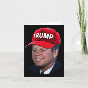 Jfk Wearing Trump Hat Funny John F Kennedy Meme Gr Karte