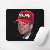 Jfk Wearing Trump Hat Funny John F Kennedy Meme Gr Mousepad (Mit Mouse)