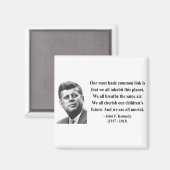 JFK Zitat 2b Magnet (Vorderseite/Rückseite)