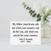 JFK Zitat 3a Postkarte (Stehend Vorderseite)