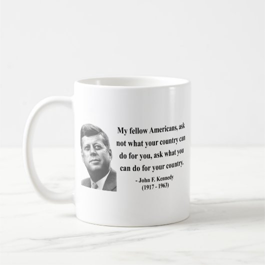 JFK Zitat 3b Kaffeetasse (Links)
