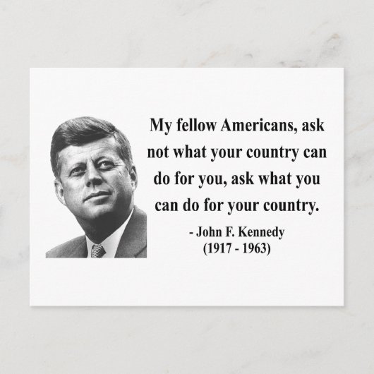 JFK Zitat 3b Postkarte (Vorderseite)