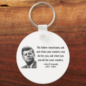 JFK Zitat 3b Schlüsselanhänger (Vorderseite)