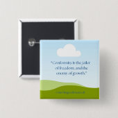 JFK-Zitat ~ Anti-Sozialkonformität Button (Vorne & Hinten)