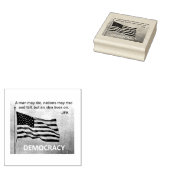 JFK Zitat Demokratie amerikanisches Flaggendesign Gummistempel (Stempel)