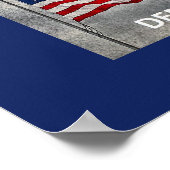 JFK Zitat Demokratie amerikanisches Flaggendesign Poster (Ecke)