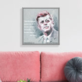 JFK & Zitat Leinwanddruck (Insitu (Wohnzimmer))