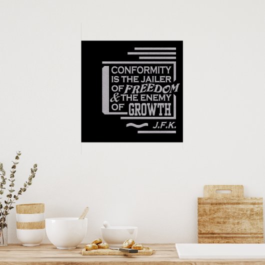 JFK Zitat-Poster Poster (Küche)