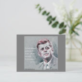 JFK & Zitat Postkarte (Stehend Vorderseite)
