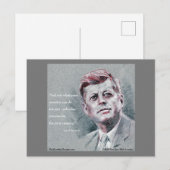 JFK & Zitat Postkarte (Vorne/Hinten)