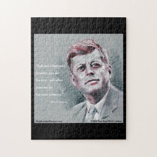 JFK & Zitat Puzzle (Vertikal)