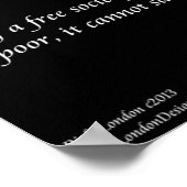 JFK & Zitat zum Rett von reichhaltigem/armem Poste Poster (Ecke)