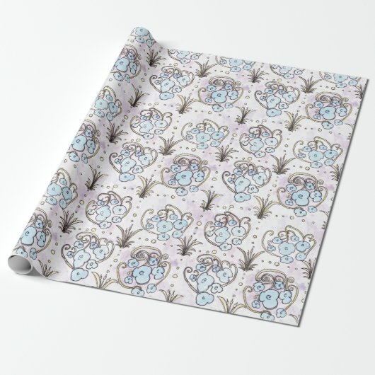JG Art Nouveau Wrapping Paper Geschenkpapier (Ungerollt)