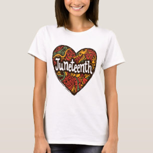 Jh. afrozentrische Muster Herz T-Shirt