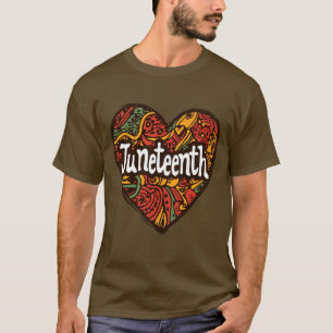 Jh. afrozentrische Muster Herz T-Shirt