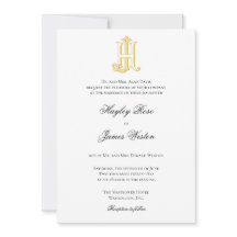 JH Monogram oder HJ Monogram Wedding Einladungen