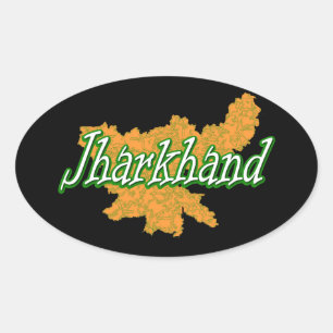 Jharkhand Ovaler Aufkleber