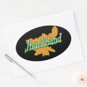 Jharkhand Ovaler Aufkleber (Umschlag)