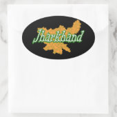 Jharkhand Ovaler Aufkleber (Tasche)