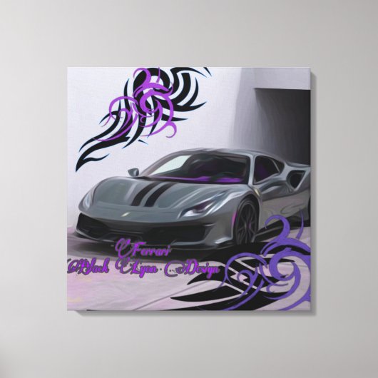 Jhgf Öl Black Lyon Design Leinwanddruck (Vorderseite)