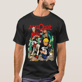 JHONNY QUEST RETRO ANIMIERTE ILLUSTRATION Mädchen T-Shirt
